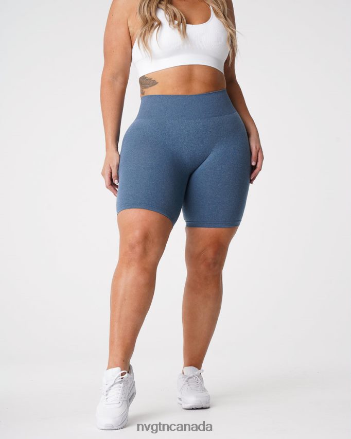 NVGTN Fitness Women Pro Seamless Shorts Slate Blue HJXFTJ371