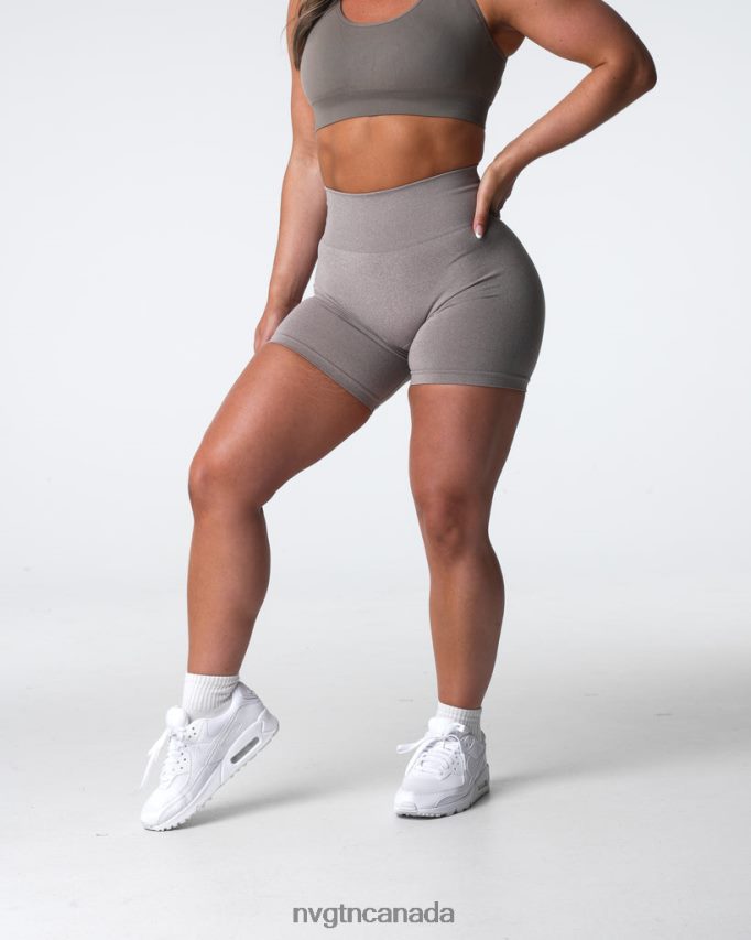NVGTN Fitness Women Pro Seamless Shorts Taupe HJXFTJ359