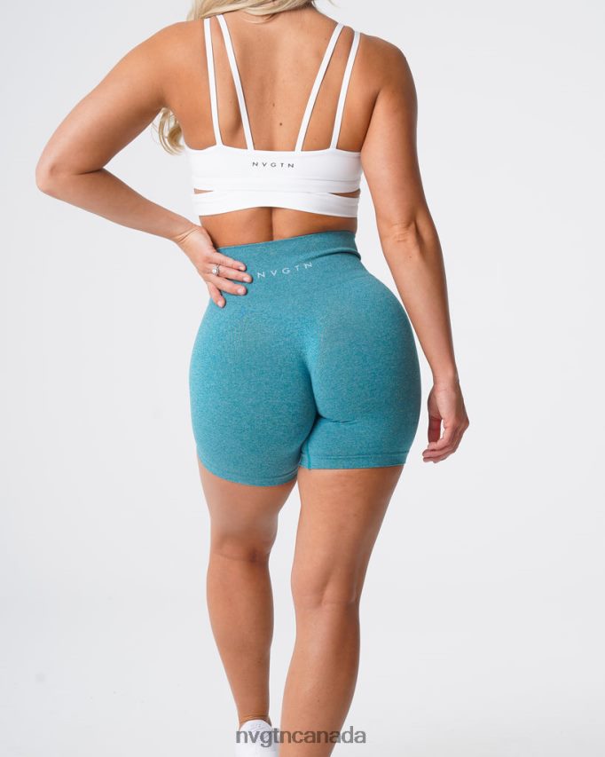 NVGTN Fitness Women Pro Seamless Shorts Teal HJXFTJ380