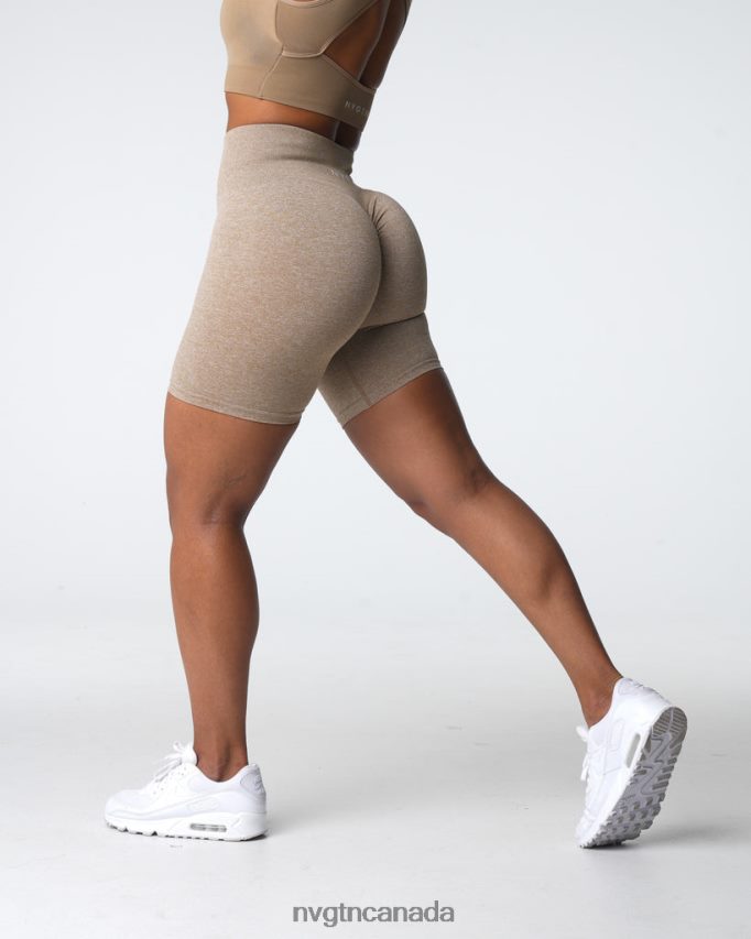 NVGTN Fitness Women Scrunch Seamless Shorts Beige HJXFTJ414