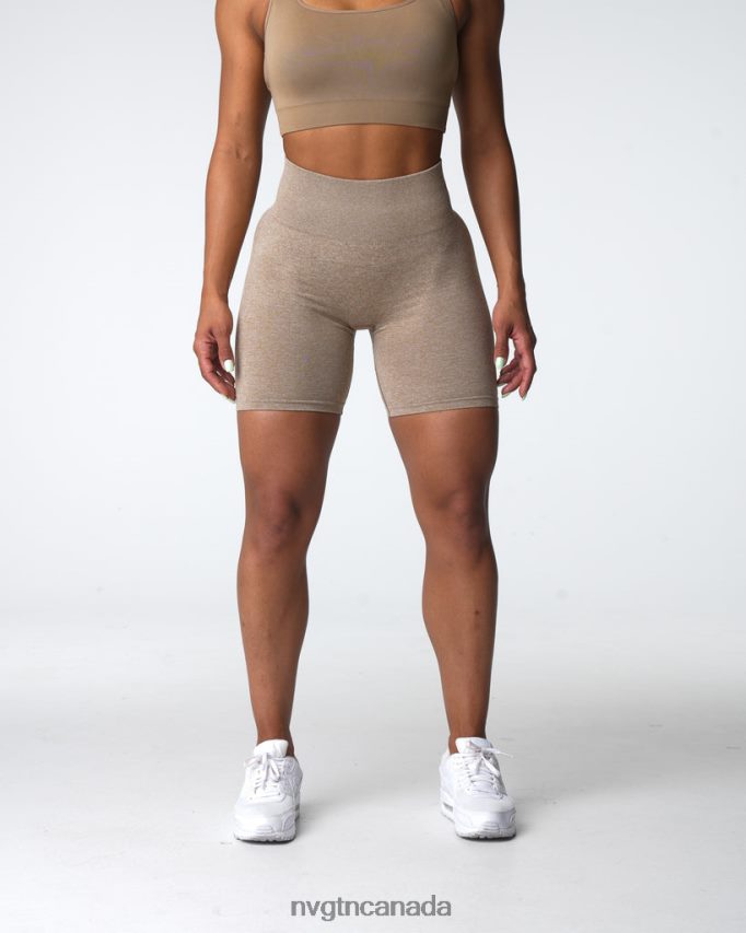 NVGTN Fitness Women Scrunch Seamless Shorts Beige HJXFTJ414
