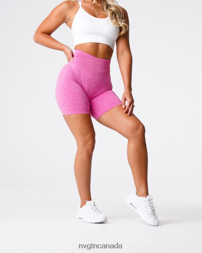 NVGTN Fitness Women Scrunch Seamless Shorts Bubble Gum Pink HJXFTJ426