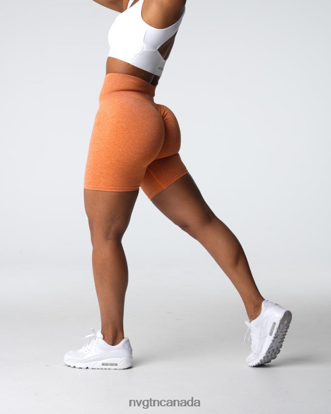 NVGTN Fitness Women Scrunch Seamless Shorts Burnt Orange HJXFTJ401