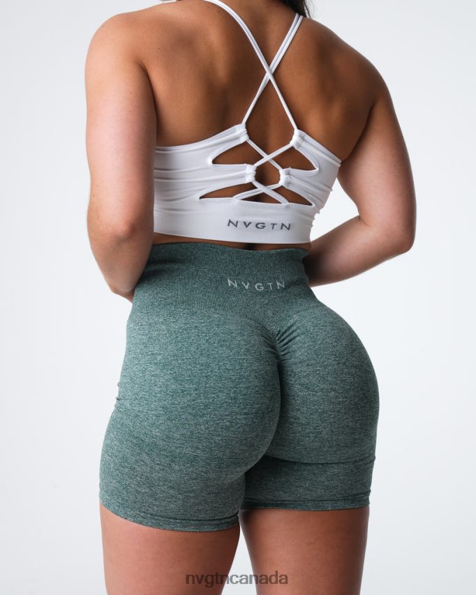 NVGTN Fitness Women Scrunch Seamless Shorts Forest Green HJXFTJ398