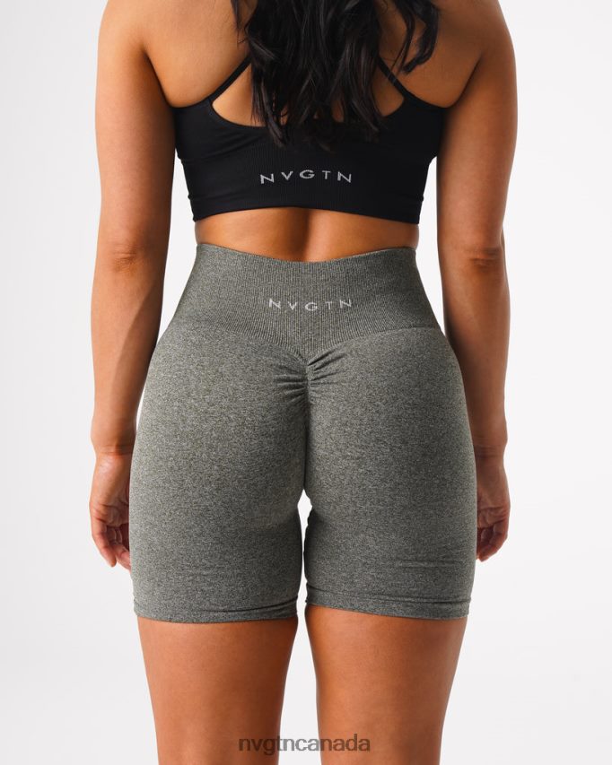 NVGTN Fitness Women Scrunch Seamless Shorts Khaki Green HJXFTJ425