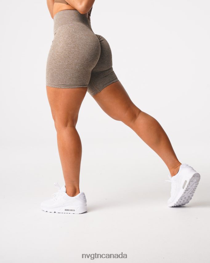 NVGTN Fitness Women Scrunch Seamless Shorts Mocha HJXFTJ418