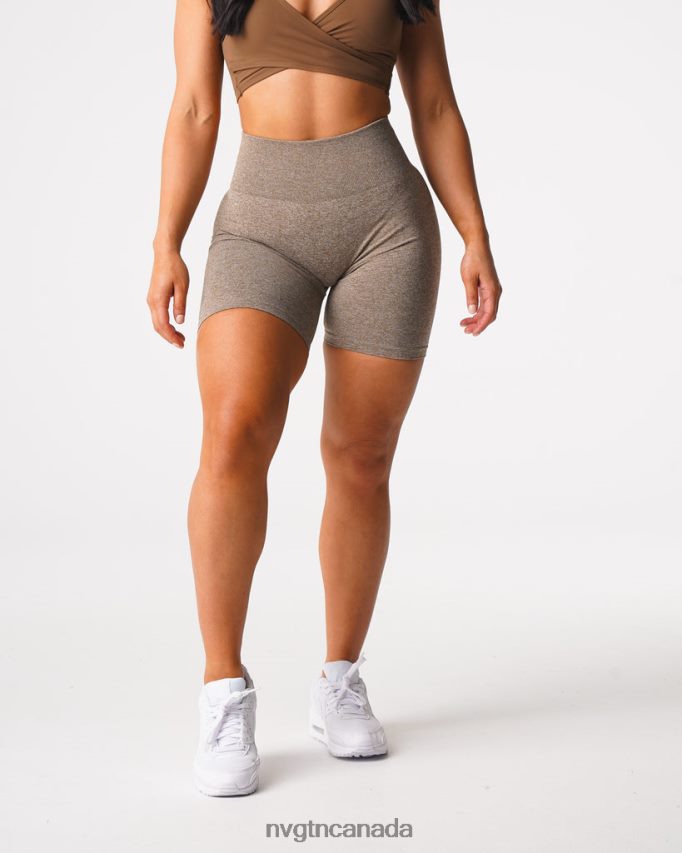 NVGTN Fitness Women Scrunch Seamless Shorts Mocha HJXFTJ418