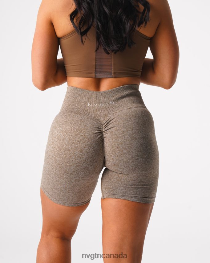 NVGTN Fitness Women Scrunch Seamless Shorts Mocha HJXFTJ418