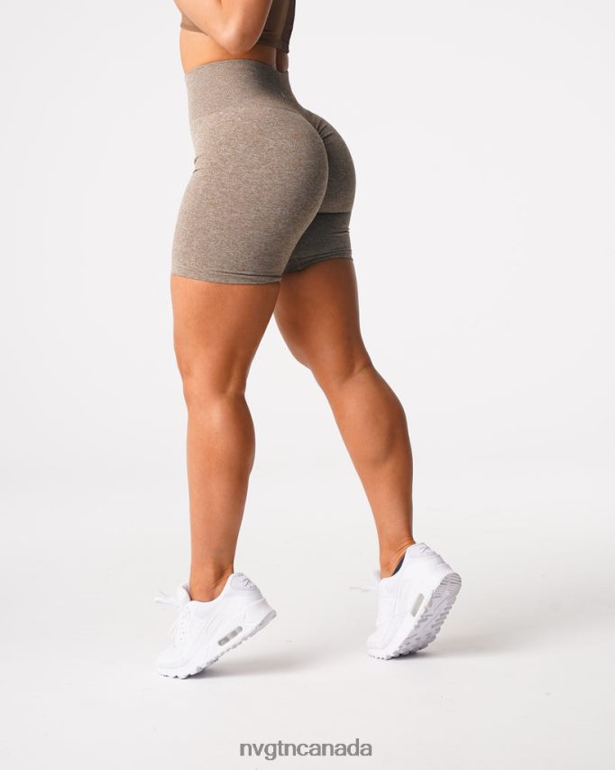 NVGTN Fitness Women Scrunch Seamless Shorts Mocha HJXFTJ418