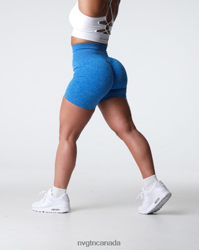 NVGTN Fitness Women Scrunch Seamless Shorts Ocean Blue HJXFTJ412
