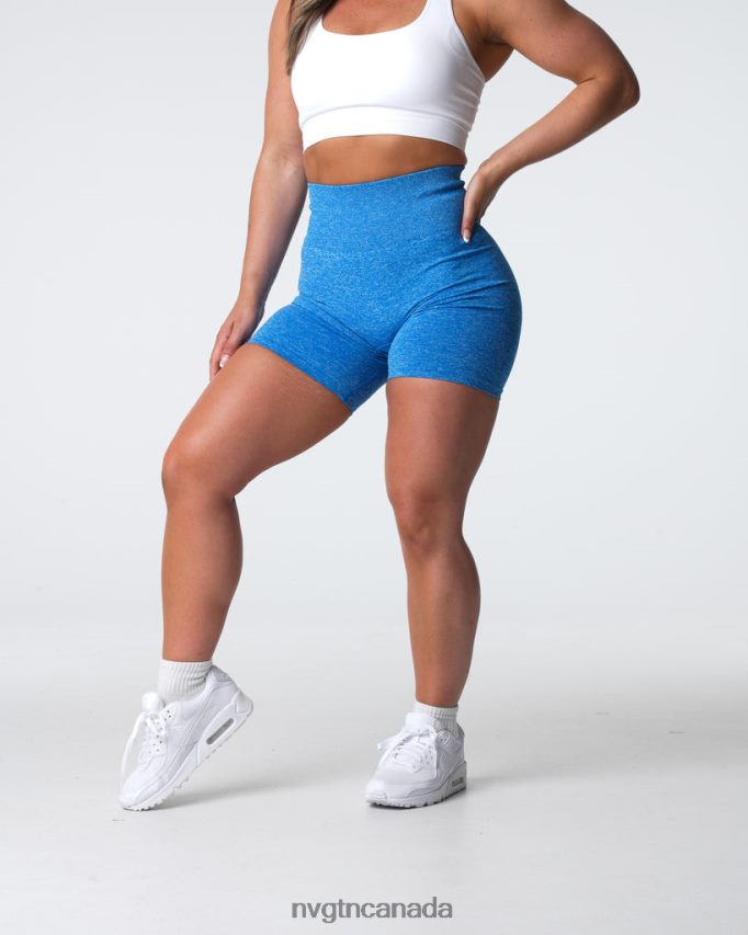 NVGTN Fitness Women Scrunch Seamless Shorts Ocean Blue HJXFTJ412