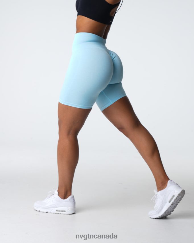 NVGTN Fitness Women Scrunch Seamless Shorts Pastel Blue HJXFTJ396
