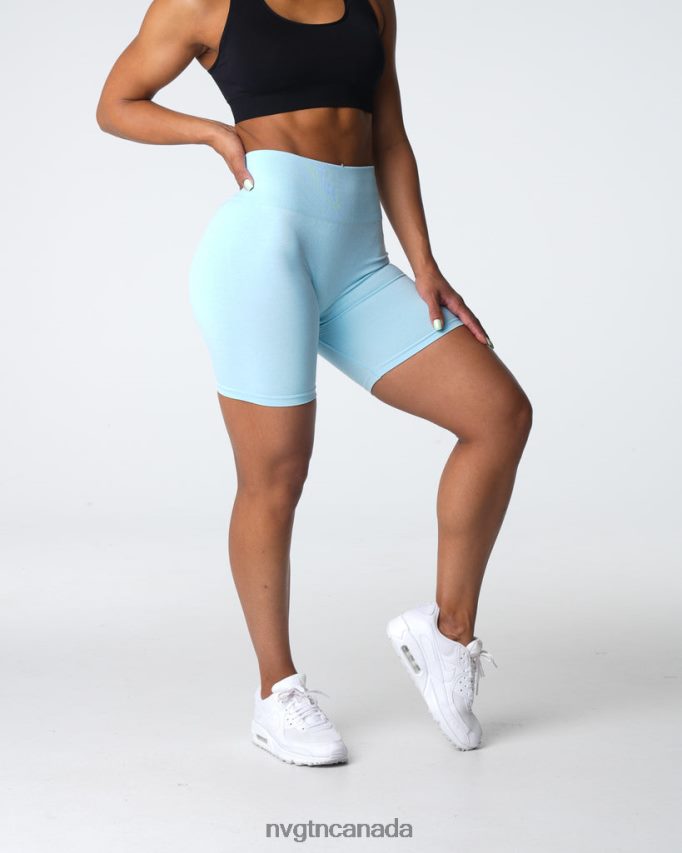 NVGTN Fitness Women Scrunch Seamless Shorts Pastel Blue HJXFTJ396