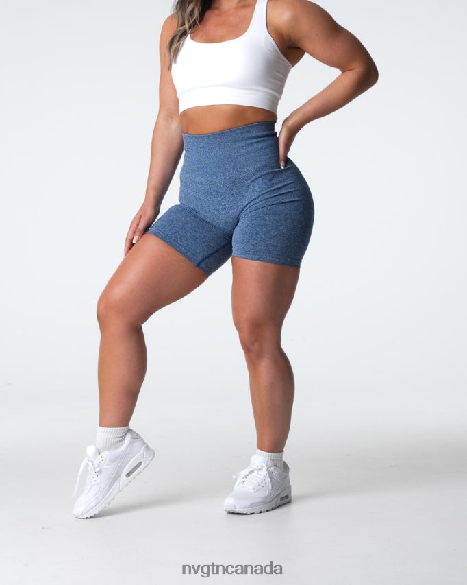 NVGTN Fitness Women Scrunch Seamless Shorts Slate Blue HJXFTJ399