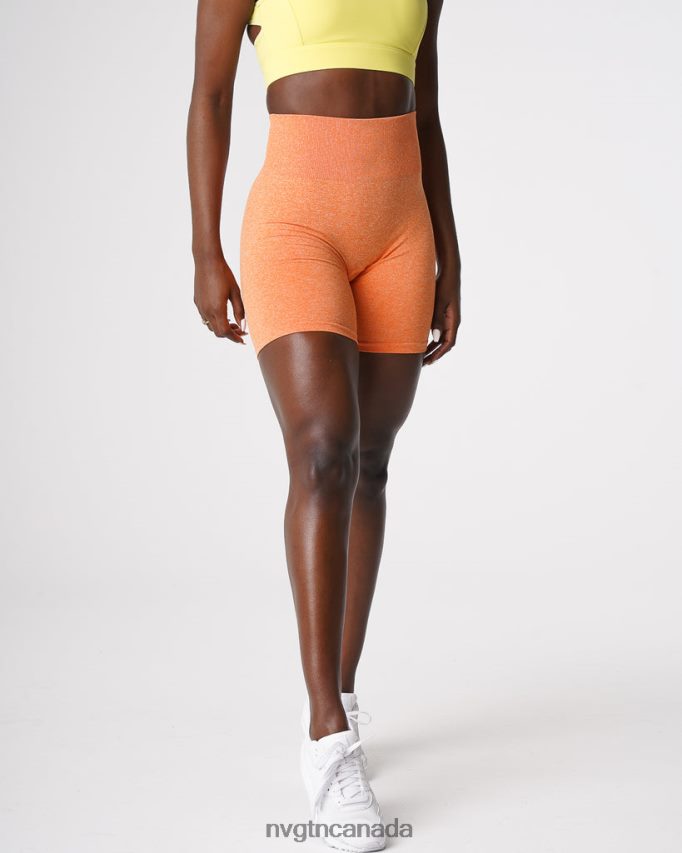 NVGTN Fitness Women Scrunch Seamless Shorts Sunset Orange HJXFTJ419