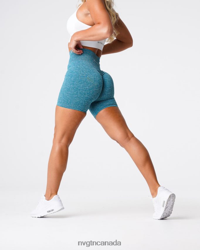 NVGTN Fitness Women Scrunch Seamless Shorts Teal HJXFTJ424