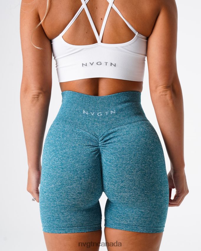 NVGTN Fitness Women Scrunch Seamless Shorts Teal HJXFTJ424