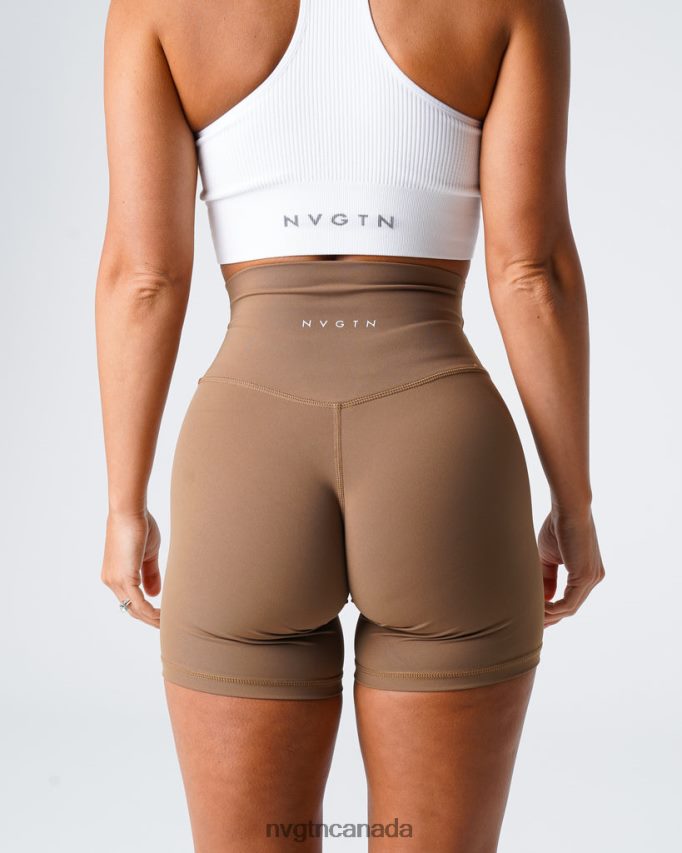 NVGTN Fitness Women Signature 2.0 Shorts Mocha HJXFTJ456