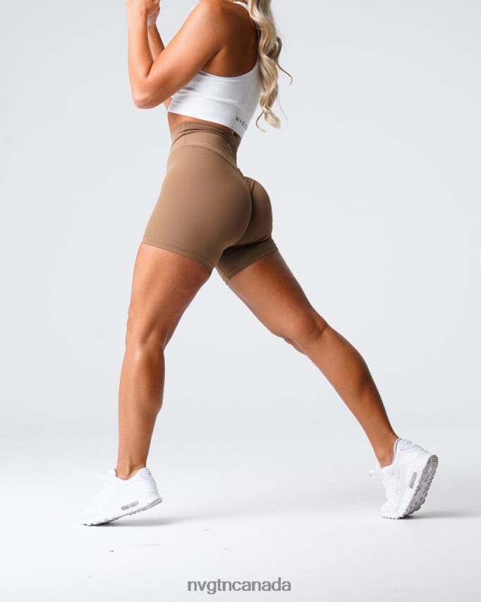 NVGTN Fitness Women Signature 2.0 Shorts Mocha HJXFTJ456