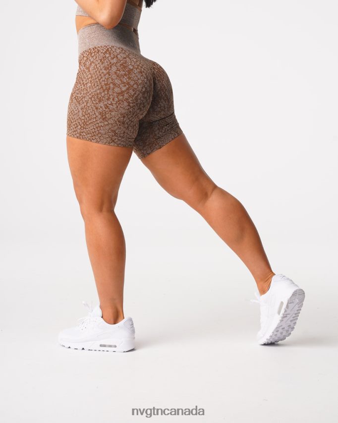 NVGTN Fitness Women Snakeskin Seamless Shorts Mocha HJXFTJ475