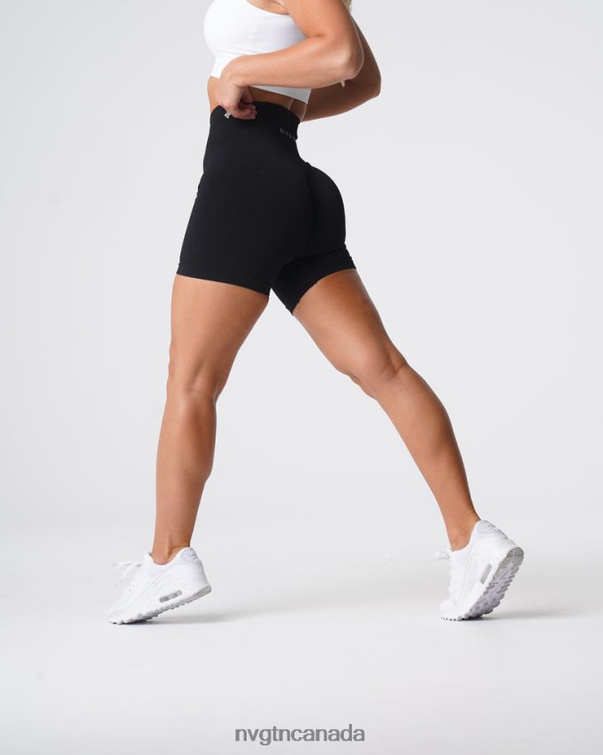 NVGTN Fitness Women Solid Seamless Shorts Black HJXFTJ429