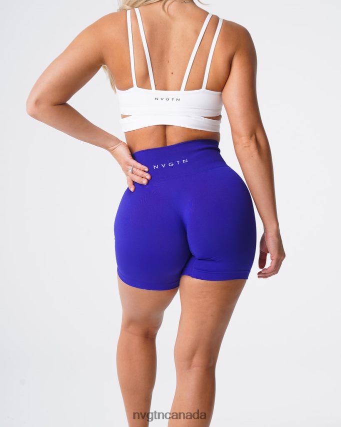 NVGTN Fitness Women Solid Seamless Shorts Cobalt HJXFTJ459