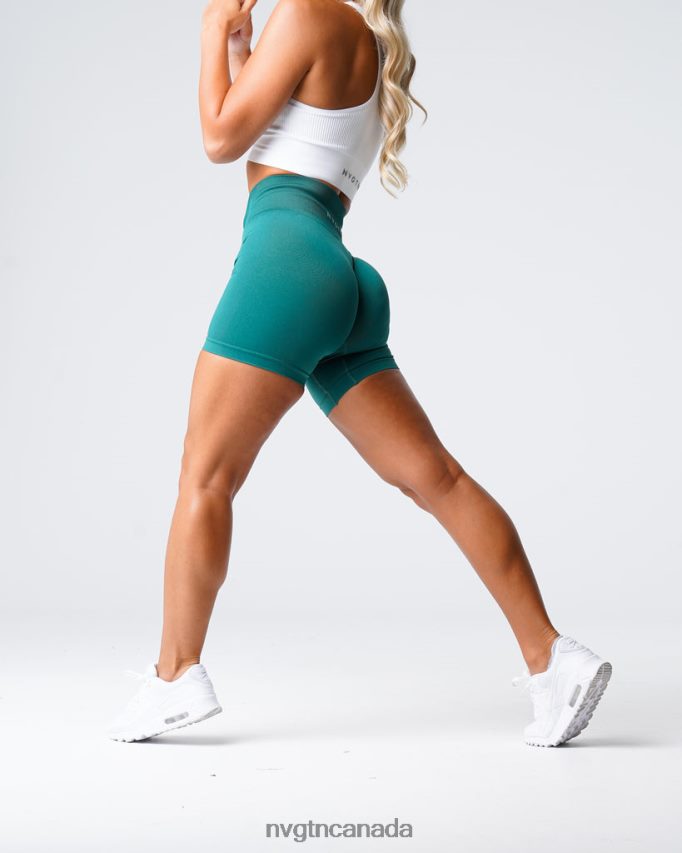 NVGTN Fitness Women Solid Seamless Shorts Emerald HJXFTJ461
