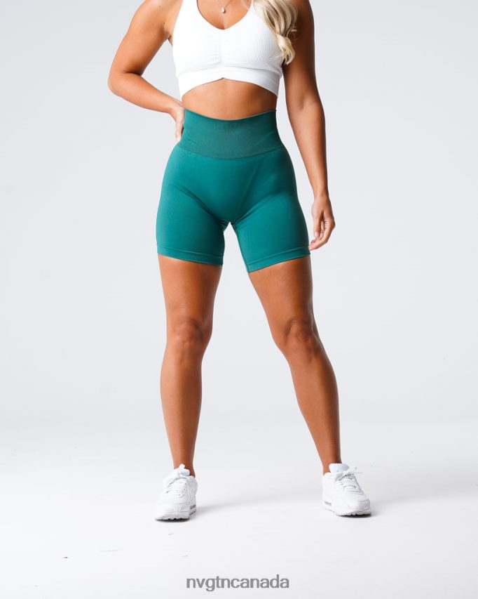NVGTN Fitness Women Solid Seamless Shorts Emerald HJXFTJ461