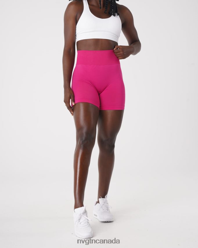 NVGTN Fitness Women Solid Seamless Shorts Magenta HJXFTJ462