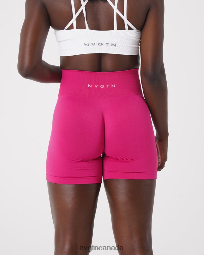 NVGTN Fitness Women Solid Seamless Shorts Magenta HJXFTJ462