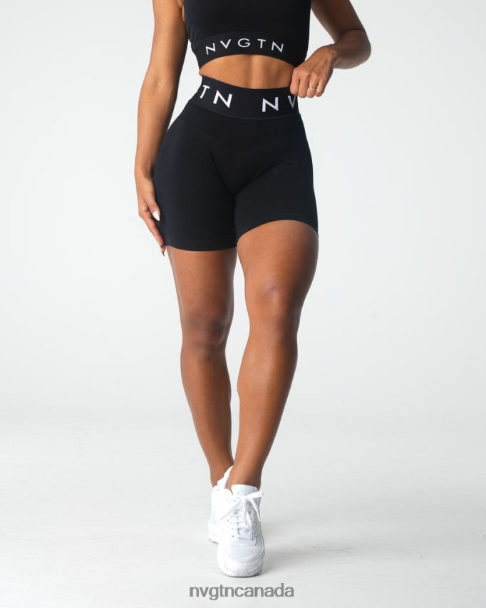 NVGTN Fitness Women Sport Seamless Shorts Black HJXFTJ430