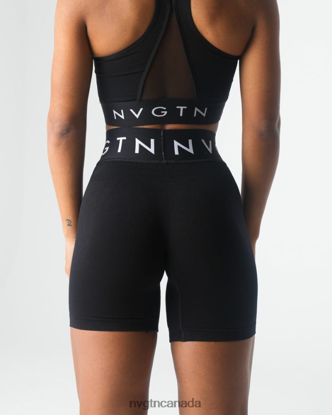 NVGTN Fitness Women Sport Seamless Shorts Black HJXFTJ430