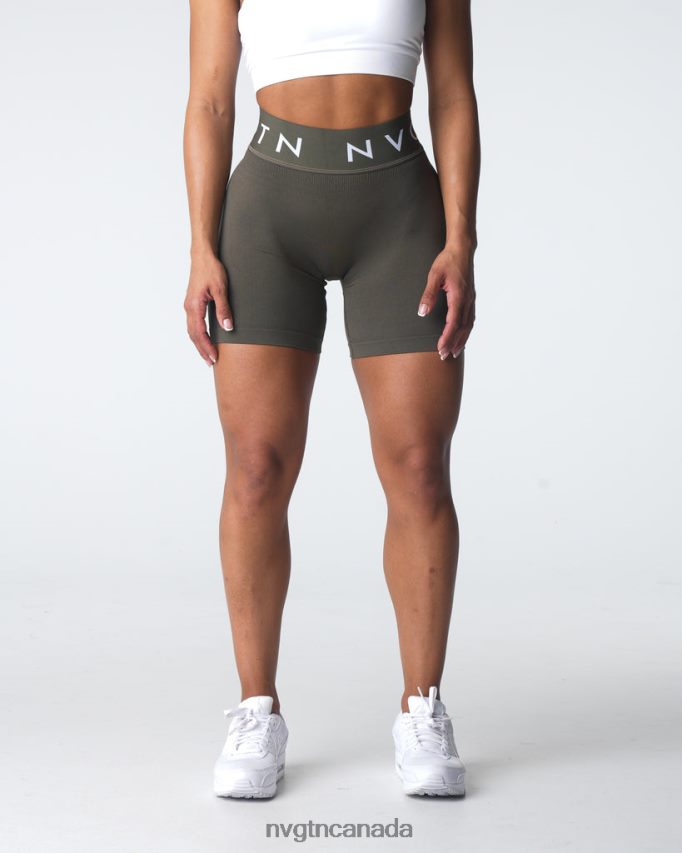 NVGTN Fitness Women Sport Seamless Shorts Olive HJXFTJ432