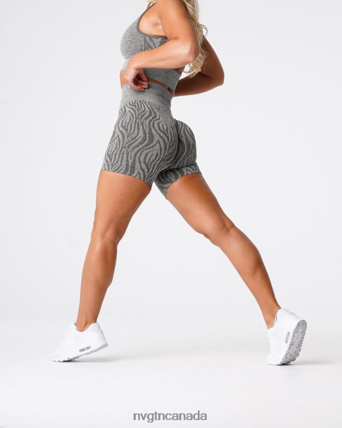 NVGTN Fitness Women Zebra Seamless Shorts Khaki Green HJXFTJ471
