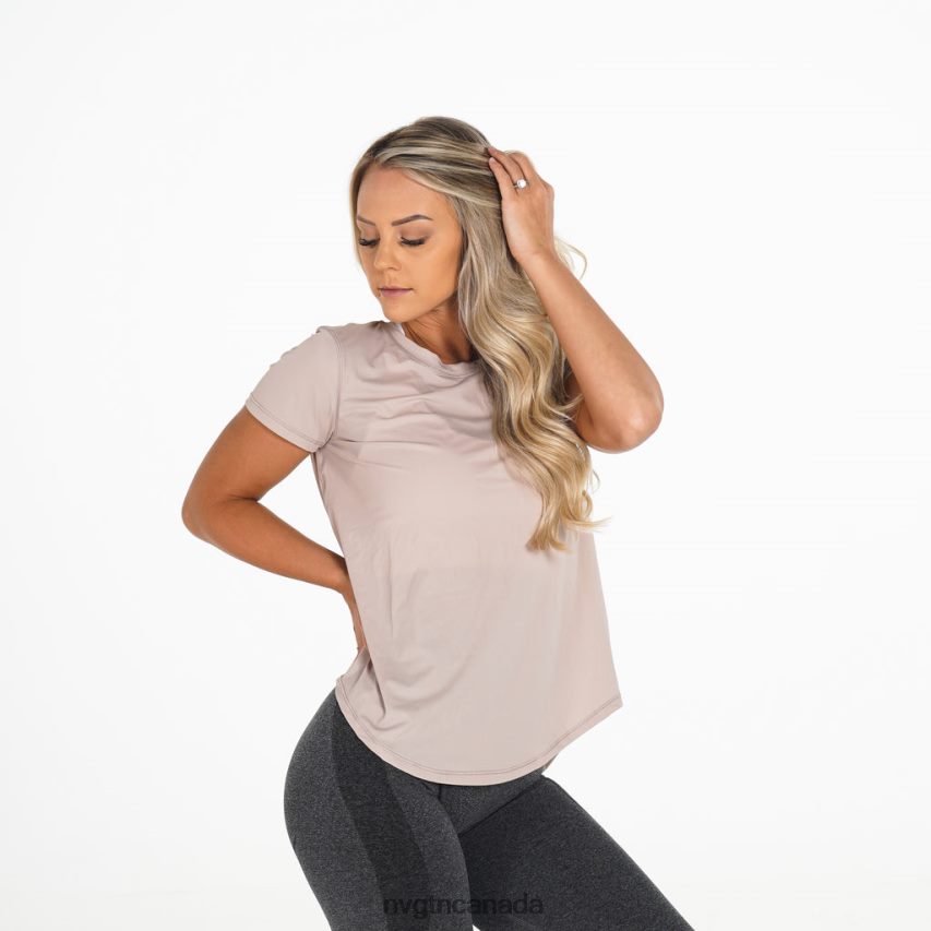 NVGTN Fitness Women Lavish Tee Beige HJXFTJ273