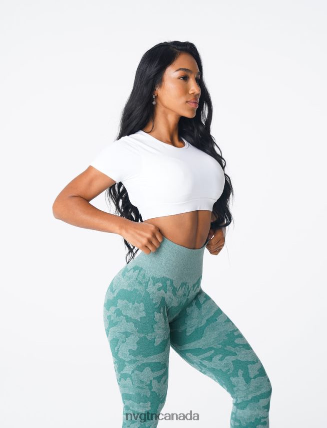 NVGTN Fitness Women Open Back Tee White HJXFTJ78