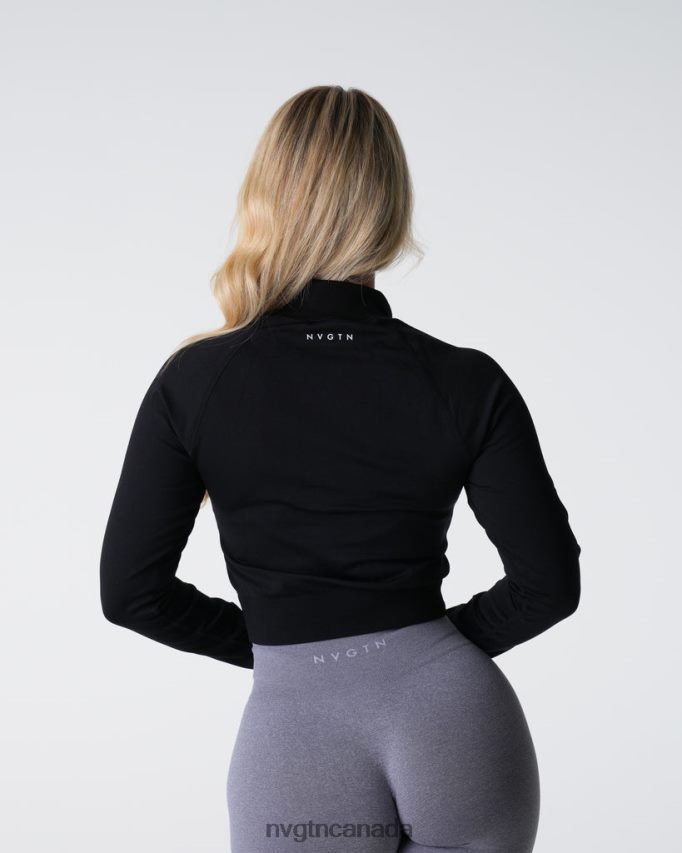 NVGTN Fitness Women Divine Seamless Zip Up Black HJXFTJ111