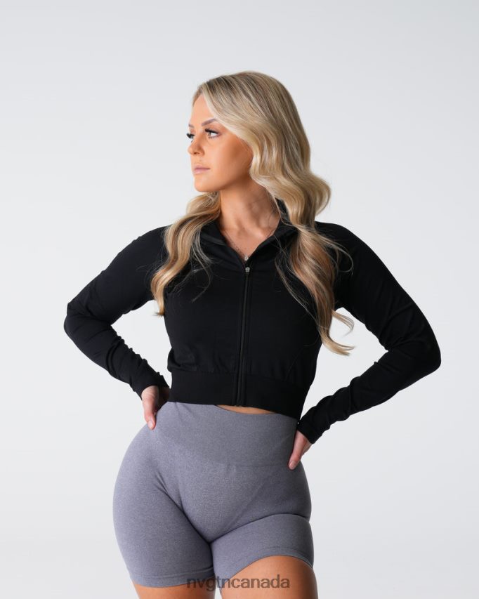 NVGTN Fitness Women Divine Seamless Zip Up Black HJXFTJ111
