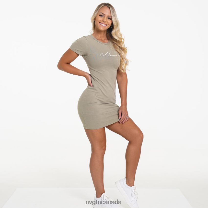 NVGTN Lifestyle Women Navi Tee Dress Olive HJXFTJ738