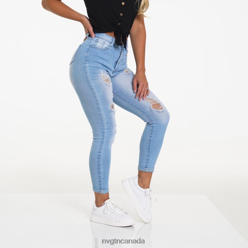 NVGTN Lifestyle Women NavishapeRipped Jeans Light Wash HJXFTJ744