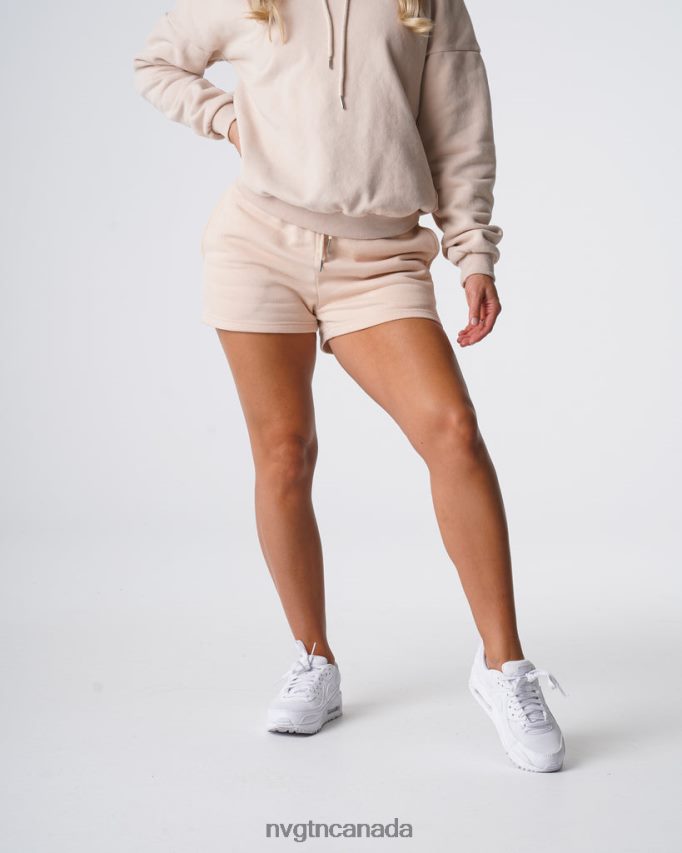 NVGTN Lifestyle Women Essential Lounge Shorts Beige HJXFTJ740