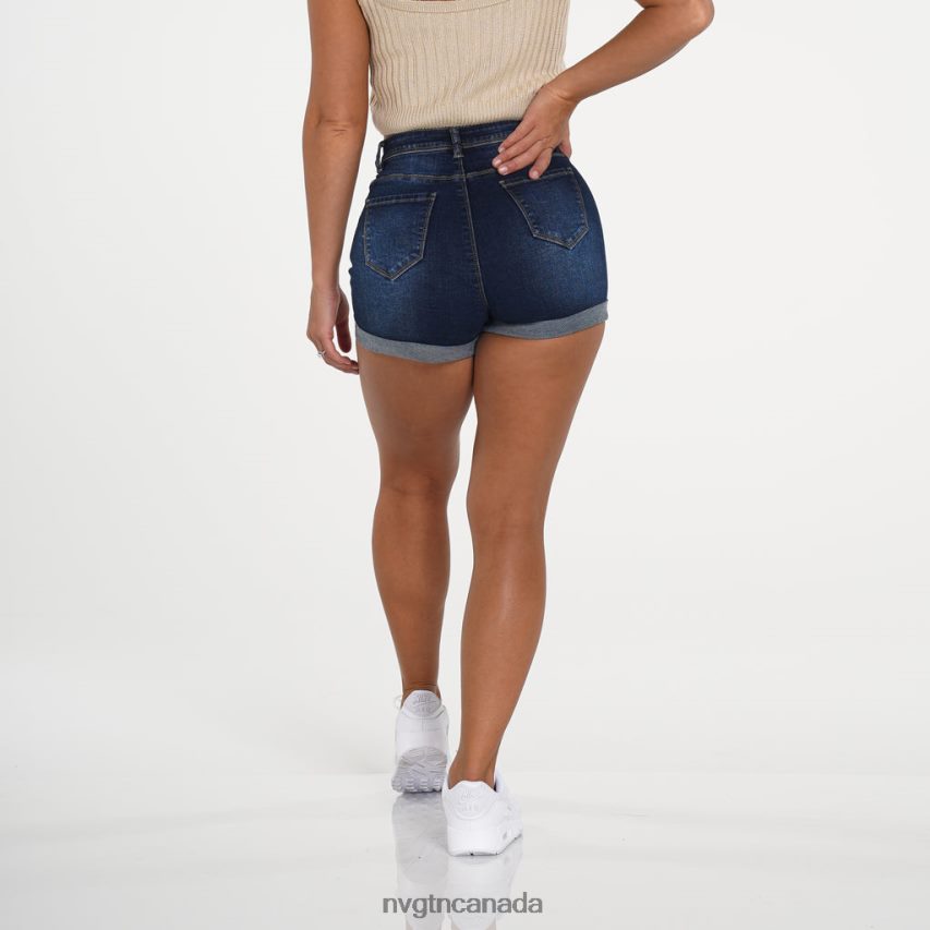 NVGTN Lifestyle Women NavishapeJean Shorts Dark Wash HJXFTJ748